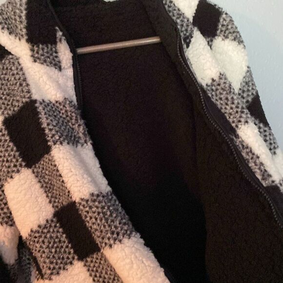 NWT New Weatherproof Plaid Faux Fur Zip Up Hoodie XXL - Picture 4 of 6